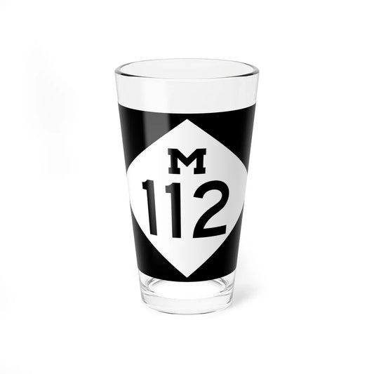 M-112 rectangle (Michigan) (Road Sign) Pint Glass 16oz 16oz - Go Mug Yourself