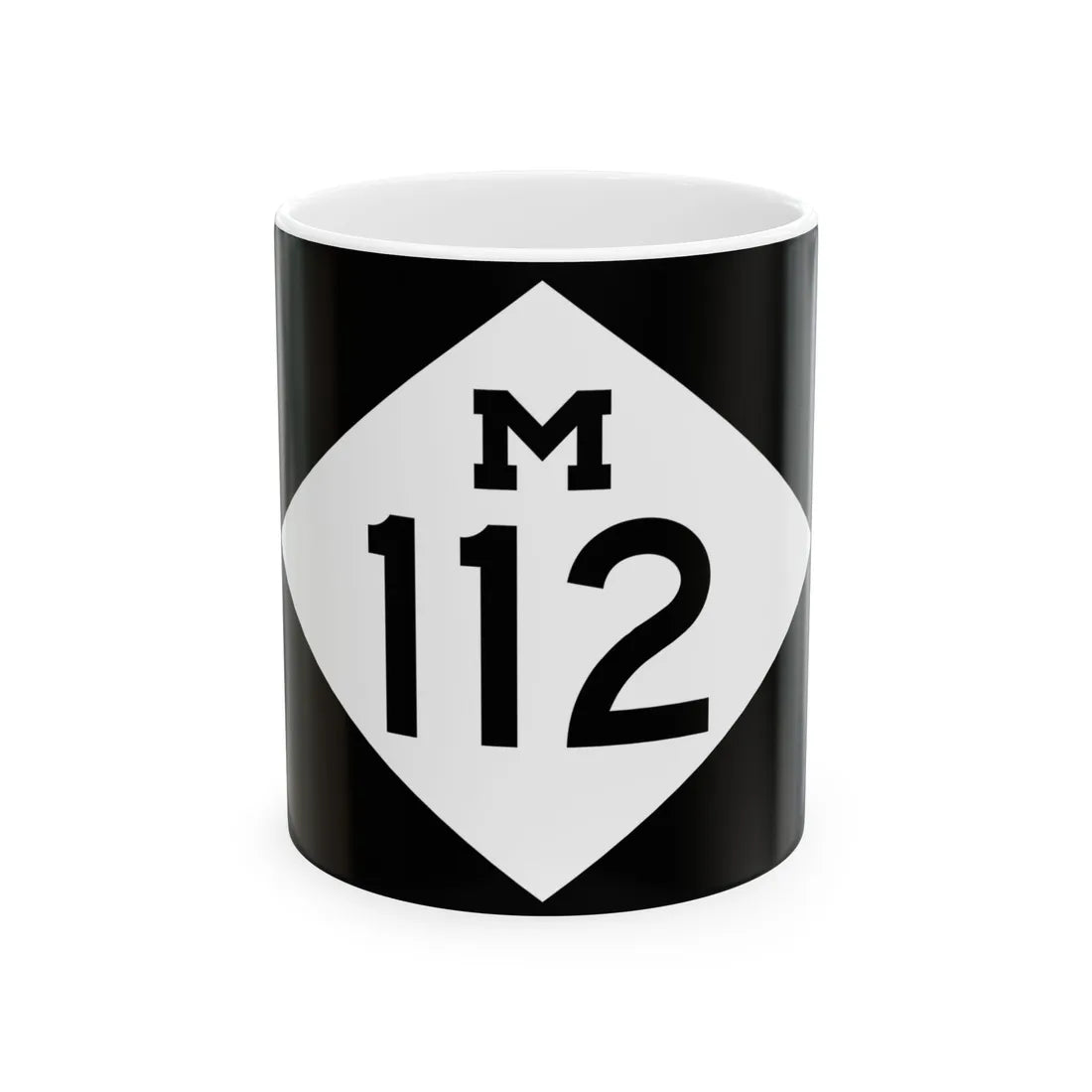M-112 rectangle (Michigan) (Road Sign) White Coffee Mug 11oz - Go Mug Yourself
