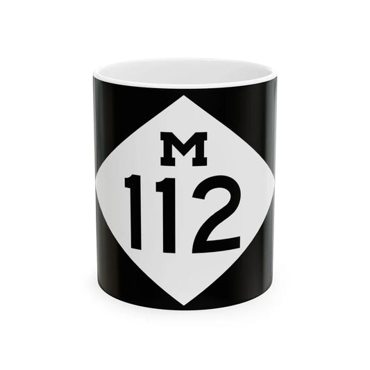 M-112 rectangle (Michigan) (Road Sign) White Coffee Mug 11oz - Go Mug Yourself