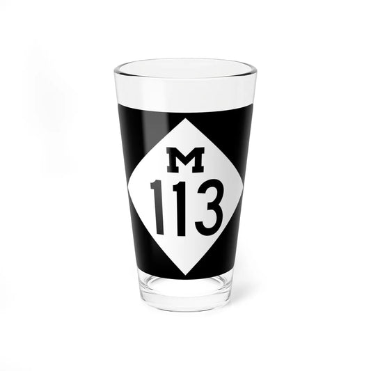 M-113 (Michigan) (Road Sign) Pint Glss 16oz 16oz - Go Mug Yourself
