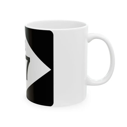 M-117 rectangle (Michigan) (Road Sign) White Coffee Mug - Go Mug Yourself