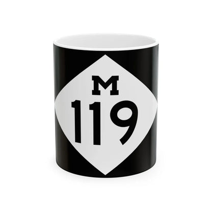 M-119 rectangle (Michigan) (Road Sign) White Coffee Mug 11oz - Go Mug Yourself