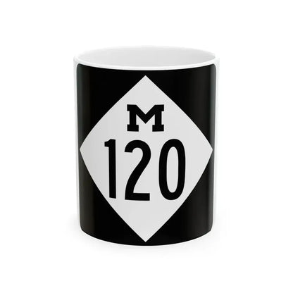 M-120 (Michigan) (Road Sign) White Coffee Mug 11oz - Go Mug Yourself