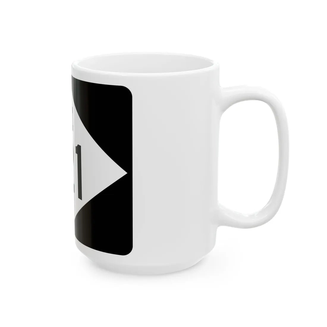 M-121 rectangle (Michigan) (Road Sign) White Coffee Mug - Go Mug Yourself