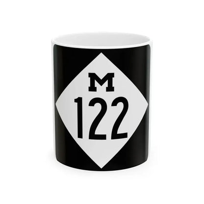M-122 (Michigan) (Road Sign) White Coffee Mug 11oz - Go Mug Yourself