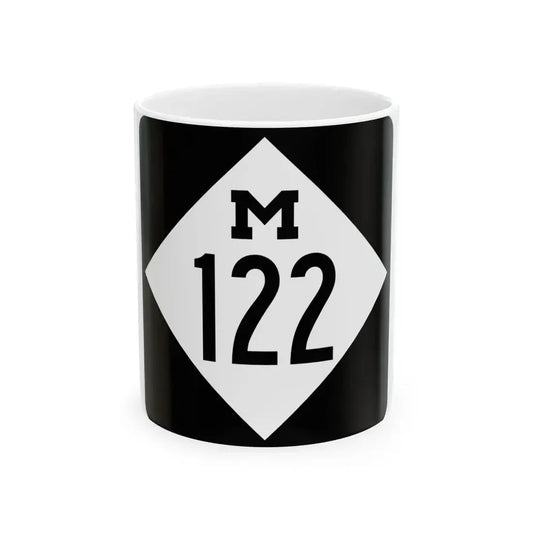 M-122 (Michigan) (Road Sign) White Coffee Mug 11oz - Go Mug Yourself