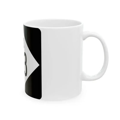 M-123 (Michigan) (Road Sign) White Coffee Mug - Go Mug Yourself