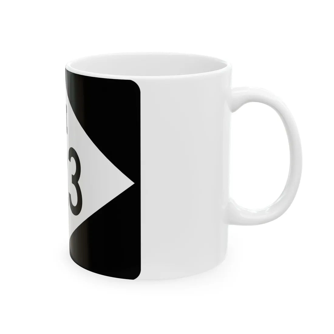 M-123 rectangle (Michigan) (Road Sign) White Coffee Mug - Go Mug Yourself
