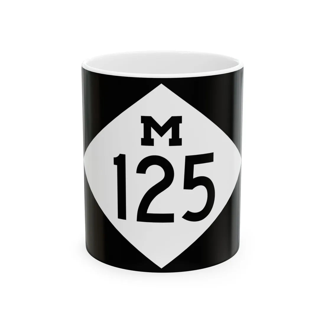 M-125 rectangle (Michigan) (Road Sign) White Coffee Mug 11oz - Go Mug Yourself