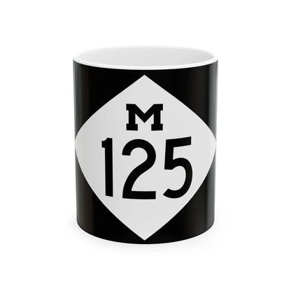 M-125 rectangle (Michigan) (Road Sign) White Coffee Mug 11oz - Go Mug Yourself