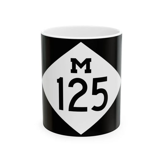 M-125 rectangle (Michigan) (Road Sign) White Coffee Mug 11oz - Go Mug Yourself