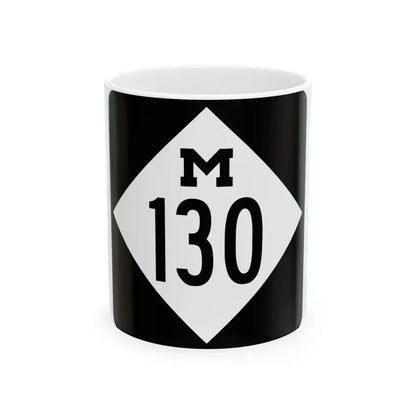 M-130 (Michigan) (Road Sign) White Coffee Mug 11oz - Go Mug Yourself