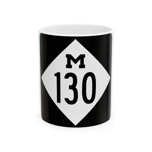 M-130 (Michigan) (Road Sign) White Coffee Mug 11oz - Go Mug Yourself