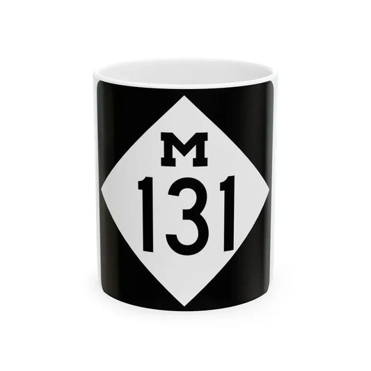 M-131 (Michigan) (Road Sign) White Coffee Mug 11oz - Go Mug Yourself