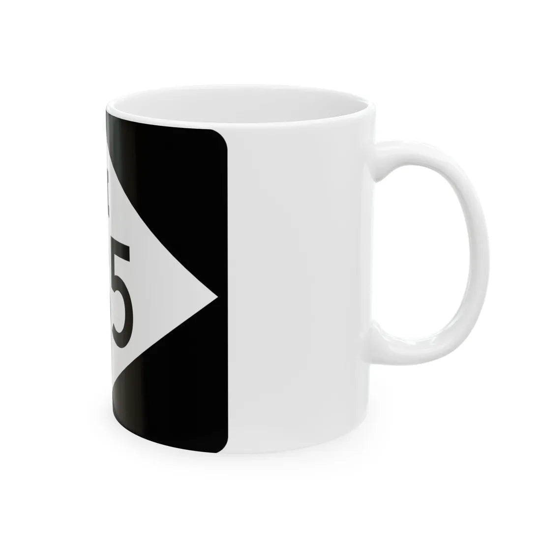 M-135 rectangle (Michigan) (Road Sign) White Coffee Mug - Go Mug Yourself
