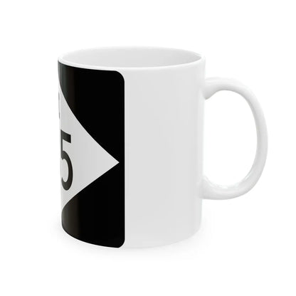 M-135 rectangle (Michigan) (Road Sign) White Coffee Mug - Go Mug Yourself