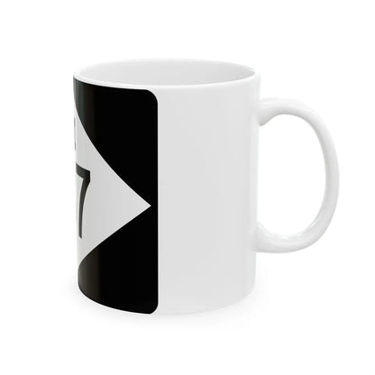 M-137 rectangle (Michigan) (Road Sign) White Coffee Mug - Go Mug Yourself