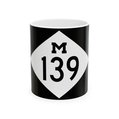 M-139 rectangle (Michigan) (Road Sign) White Coffee Mug 11oz - Go Mug Yourself
