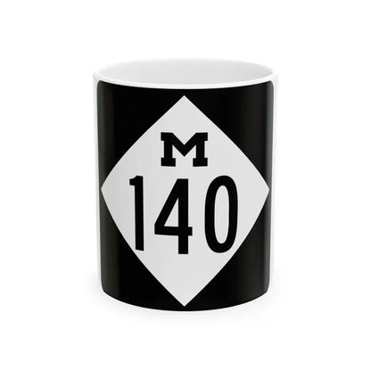M-140 (Michigan) (Road Sign) White Coffee Mug 11oz - Go Mug Yourself