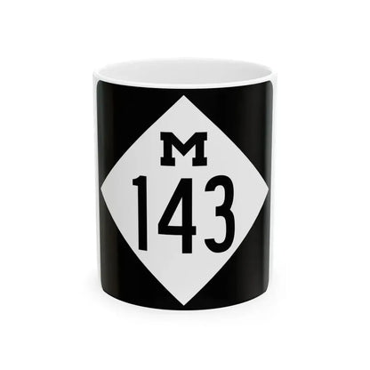 M-143 (Michigan) (Road Sign) White Coffee Mug 11oz - Go Mug Yourself
