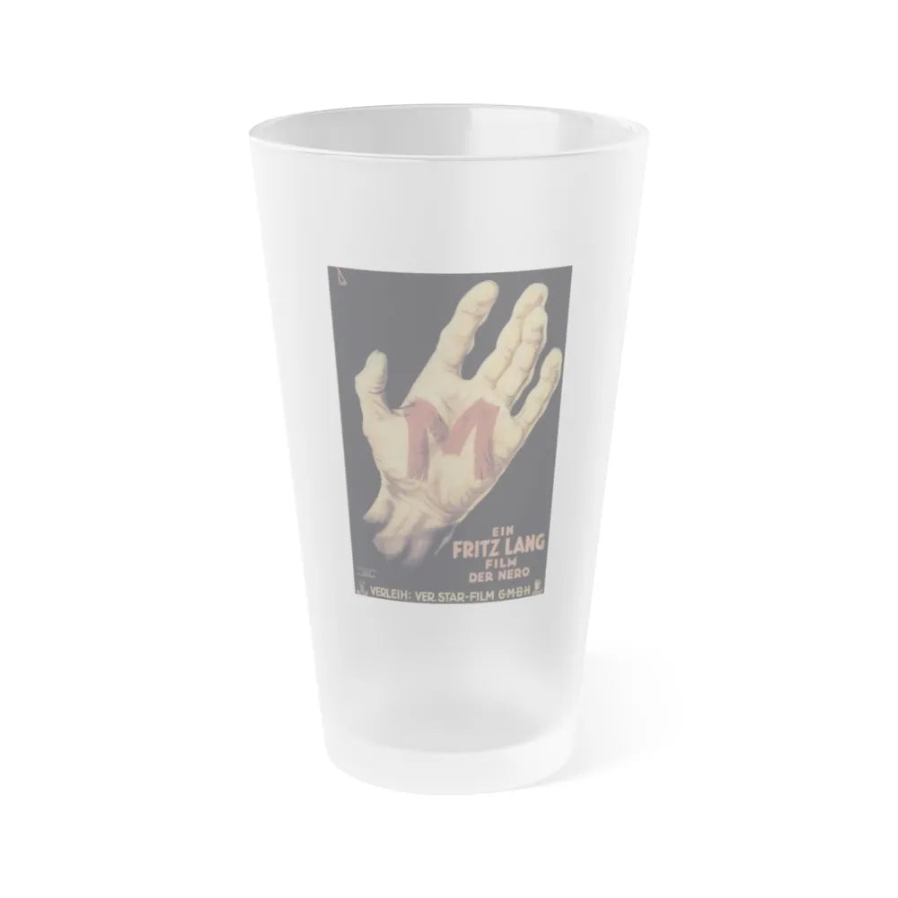 M 1931 Movie Poster - Frosted Pint Glass 16oz-Go Mug Yourself