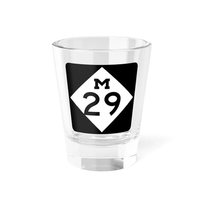M-29 (Michigan) (Road Sign) Shot Glass 1.5oz 1.5oz - Go Mug Yourself