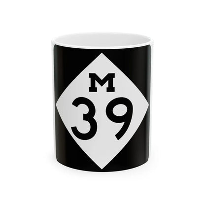 M-39 (Michigan) (Road Sign) White Coffee Mug 11oz - Go Mug Yourself