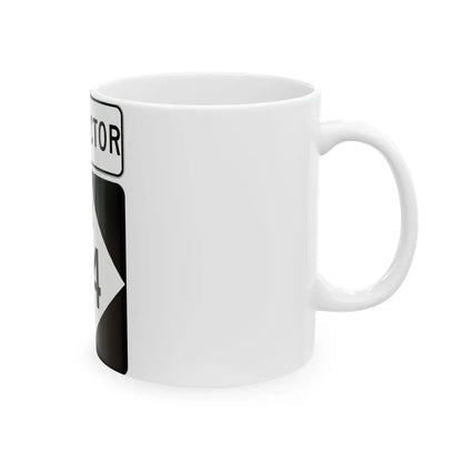 M-44Conn (Michigan) (Road Sign) White Coffee Mug - Go Mug Yourself