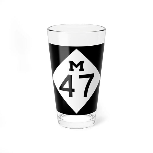 M-47 (Michigan) (Road Sign) Pint Glass 16oz 16oz - Go Mug Yourself