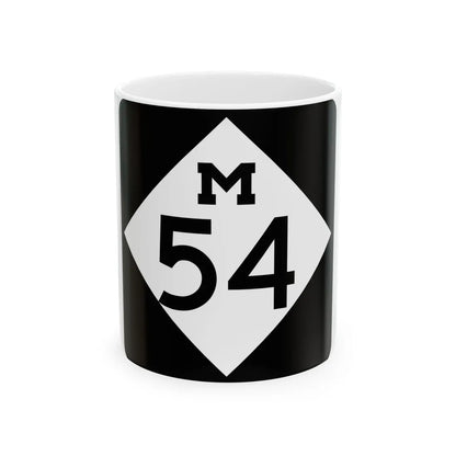 M-54 (Michigan) (Road Sign) White Coffee Mug 11oz - Go Mug Yourself