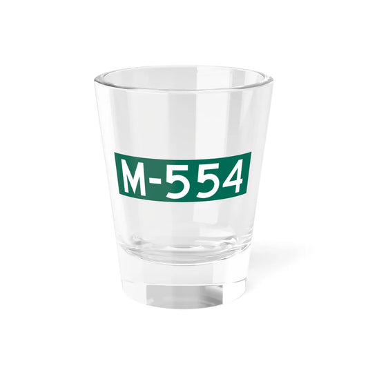 M-554 blade (Michigan) (Road Sign) Shot Glass 1.5oz 1.5oz - Go Mug Yourself