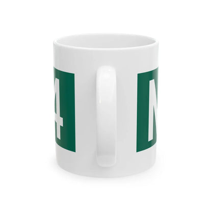 M-554 blade (Michigan) (Road Sign) White Coffee Mug - Go Mug Yourself