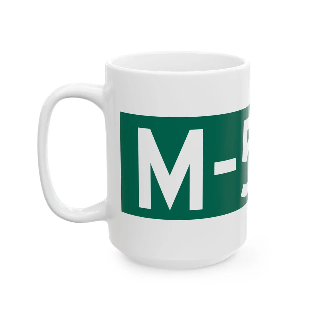 M-554 blade (Michigan) (Road Sign) White Coffee Mug - Go Mug Yourself