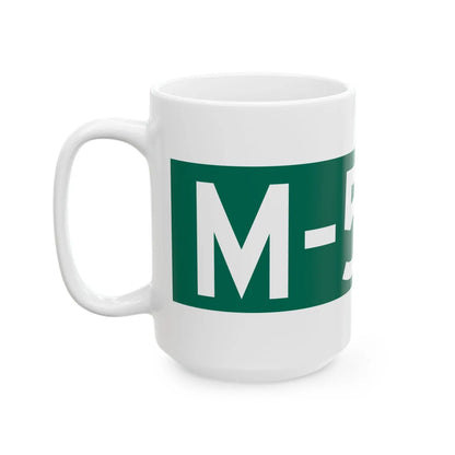 M-554 blade (Michigan) (Road Sign) White Coffee Mug - Go Mug Yourself