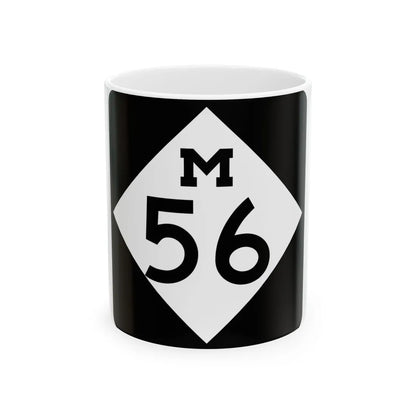 M-56 (Michigan) (Road Sign) White Coffee Mug 11oz - Go Mug Yourself