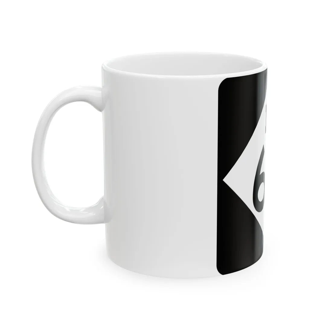 M-60 (Michigan) (Road Sign) White Coffee Mug - Go Mug Yourself
