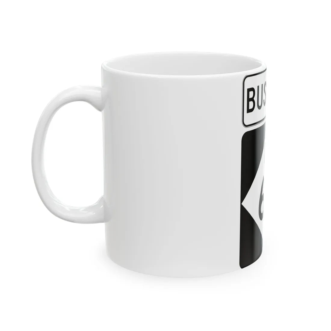 M-60Bus (Michigan) (Road Sign) White Coffee Mug - Go Mug Yourself