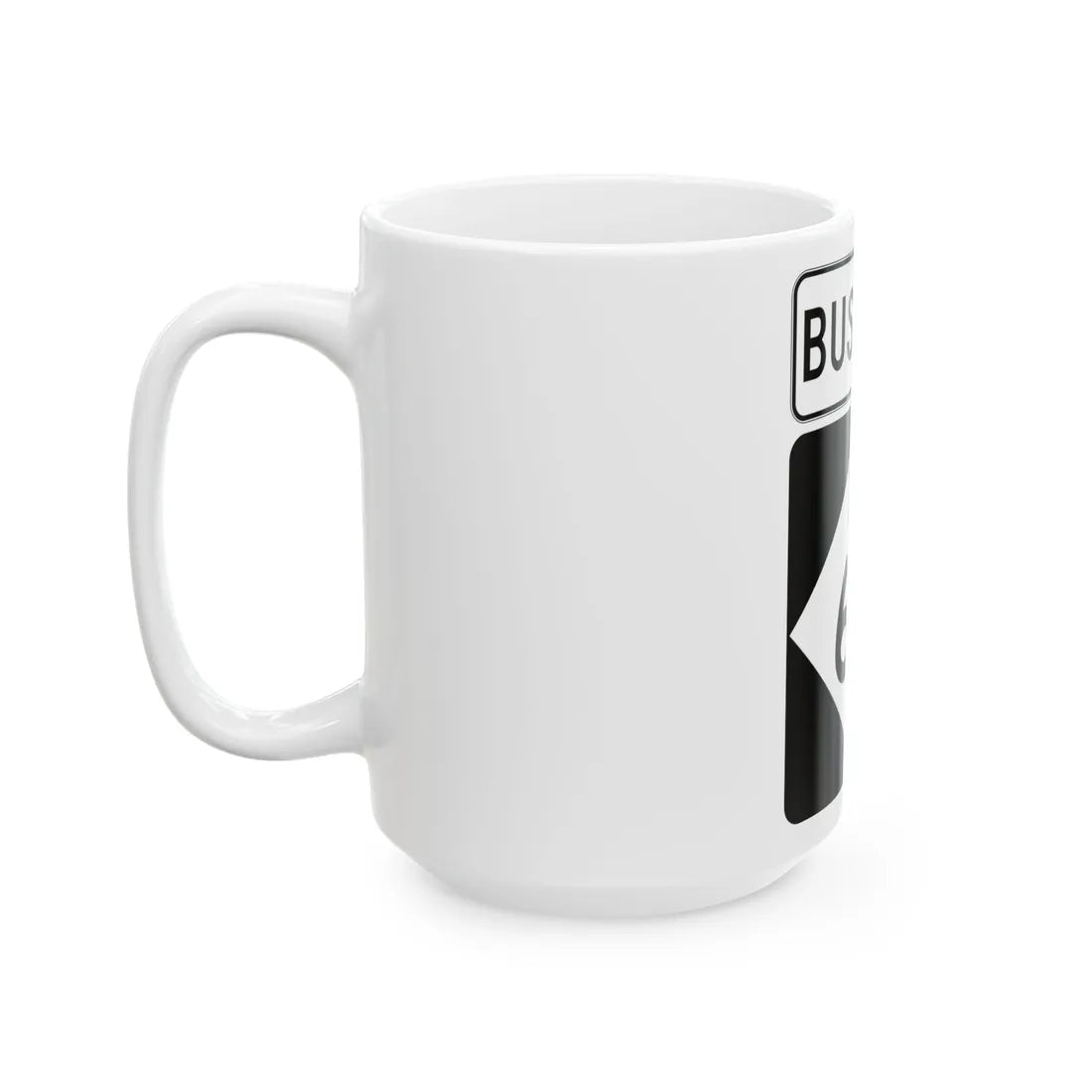 M-60Bus (Michigan) (Road Sign) White Coffee Mug - Go Mug Yourself
