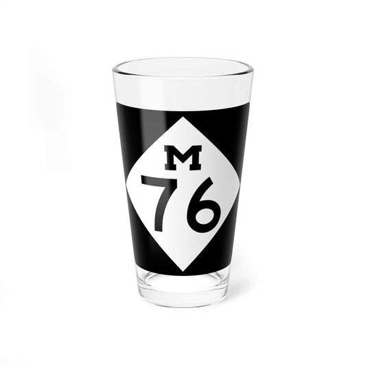 M-76 (Michigan) (Road Sign) Pint Glass 16oz 16oz - Go Mug Yourself