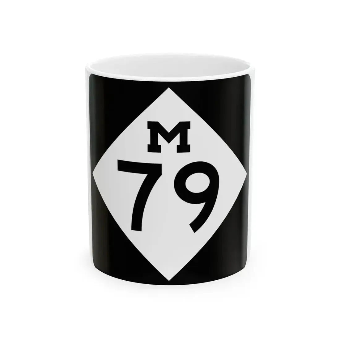 M-79 (Michigan) (Road Sign) White Coffee Mug 11oz - Go Mug Yourself