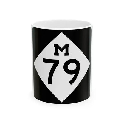 M-79 (Michigan) (Road Sign) White Coffee Mug 11oz - Go Mug Yourself