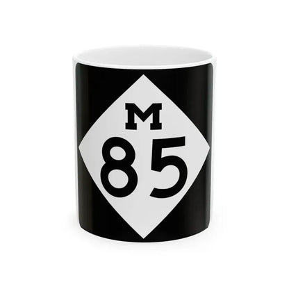 M-85 (Michigan) (Road Sign) White Coffee Mug 11oz - Go Mug Yourself