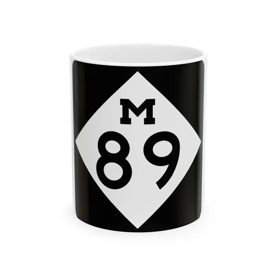 M-89 (Michigan) (Road Sign) White Coffee Mug 11oz - Go Mug Yourself