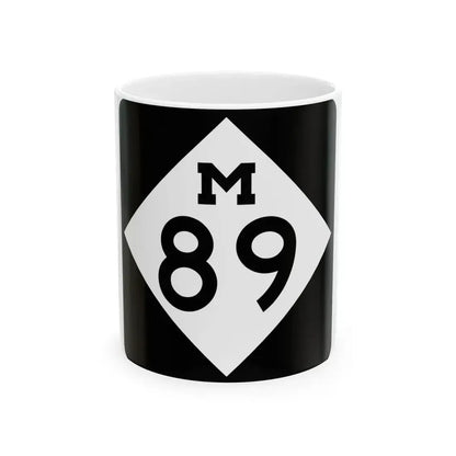 M-89 (Michigan) (Road Sign) White Coffee Mug 11oz - Go Mug Yourself