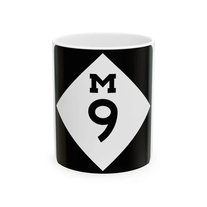 M-9 (Michigan) (Road Sign) White Coffee Mug 11oz - Go Mug Yourself