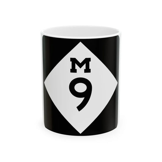 M-9 (Michigan) (Road Sign) White Coffee Mug 11oz - Go Mug Yourself