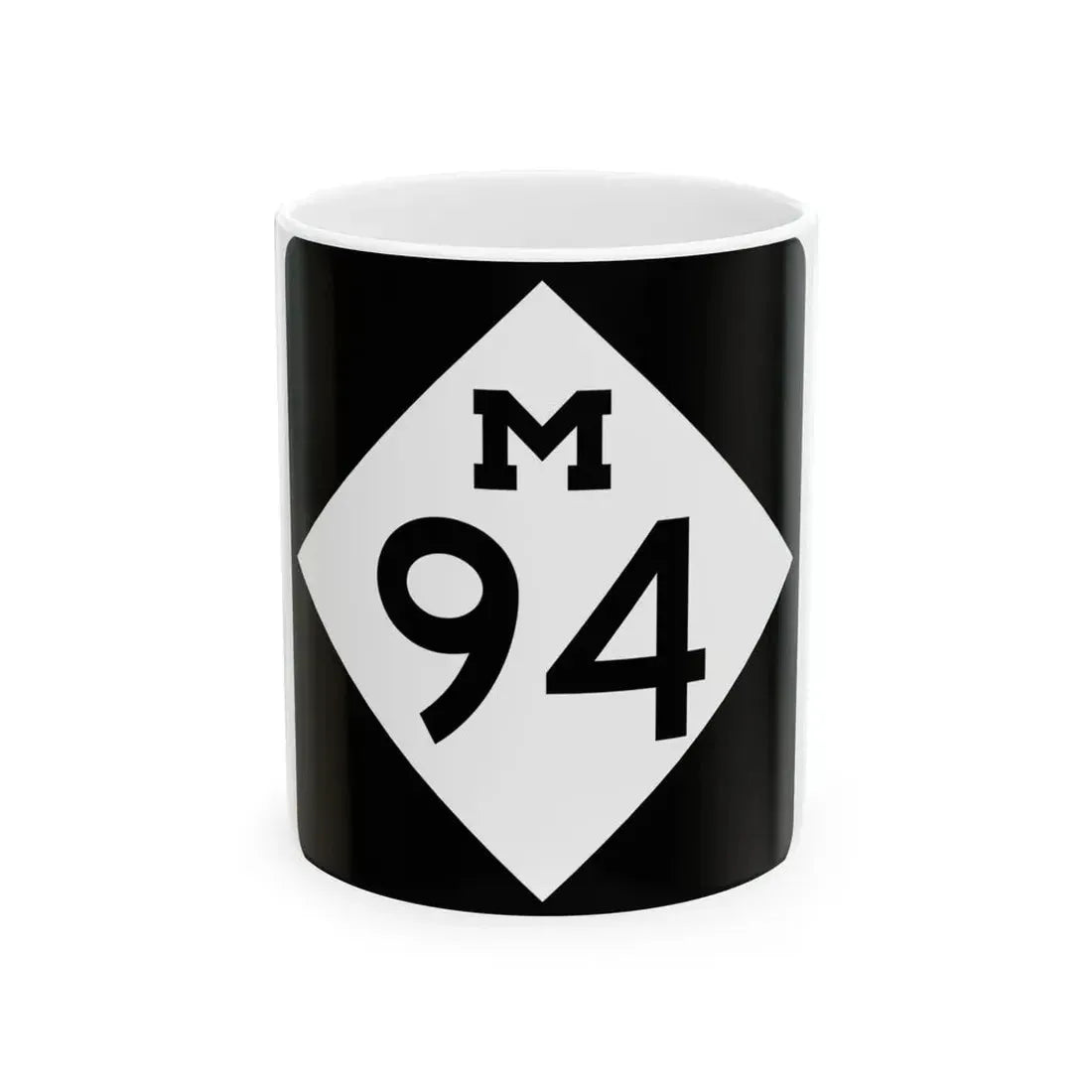 M-94 (Michigan) (Road Sign) White Coffee Mug 11oz - Go Mug Yourself