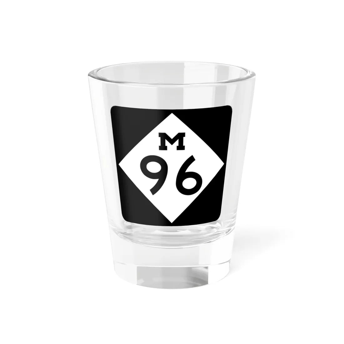 M-96 (Michigan) (Road Sign) Shot Glass 1.5oz 1.5oz - Go Mug Yourself