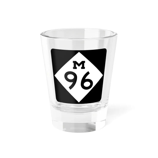M-96 (Michigan) (Road Sign) Shot Glass 1.5oz 1.5oz - Go Mug Yourself