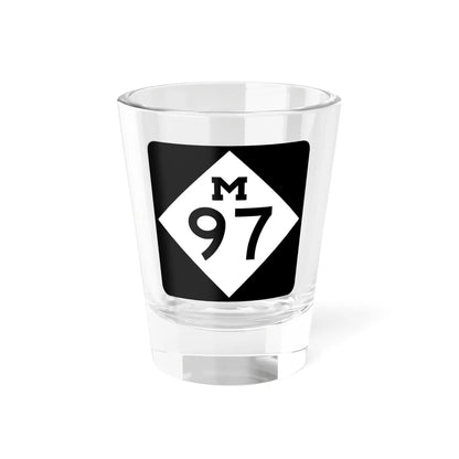 M-97 (Michigan) (Road Sign) Shot Glass 1.5oz 1.5oz - Go Mug Yourself